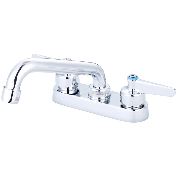 Central Brass Two Handle Cast Brass Bar/Laundry Faucet, NPSM, Centerset, Chrome, Weight: 2.8 80084-LE0